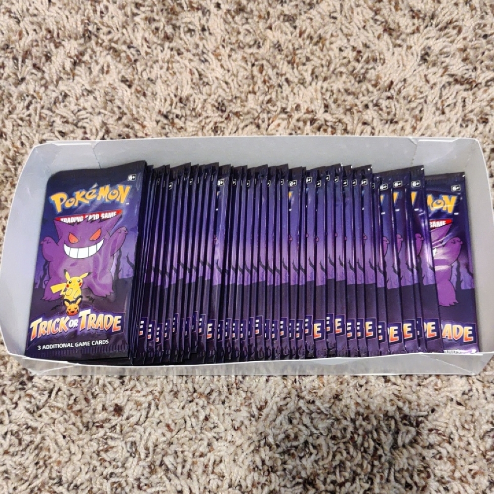 44 Packs Pokemon Trick or Trade Game Cards - Purple